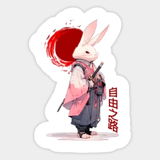 Rabbit samurai Sticker